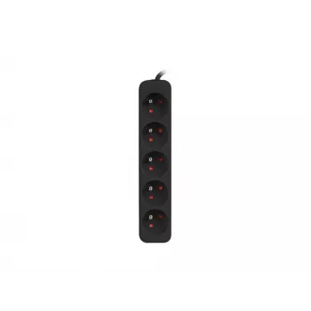 Listwa zasilająca Lanberg PS0-05E-0150-BK 1,5 m 5 gniazd AC Wewnętrzna Czarna