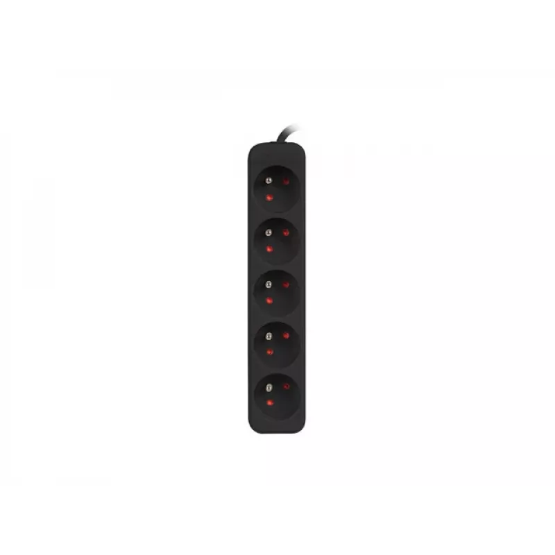 Listwa zasilająca Lanberg PS0-05E-0150-BK 1,5 m 5 gniazd AC Wewnętrzna Czarna