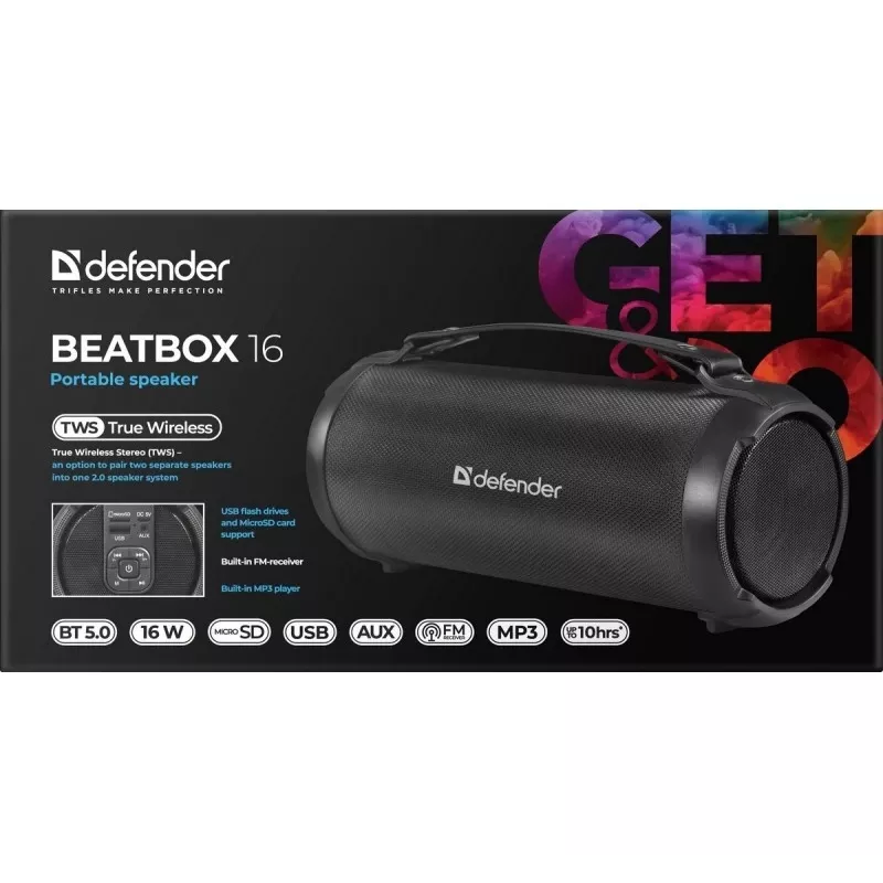 Głośnik Bluetooth BEATB OX 16W, 65216, DEFENDER