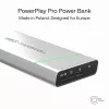 Przenośny akumulator zielony Cell BPLGC20P 20800 mAh litowo-jonowy, USB-C PD 65W, 2x USB-C + 1x USB-A, aluminiowa obudowa