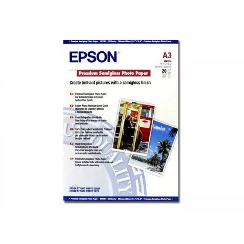Epson Premium Semigloss Photo Paper, DIN A3, 251g/m², 20 arkuszy