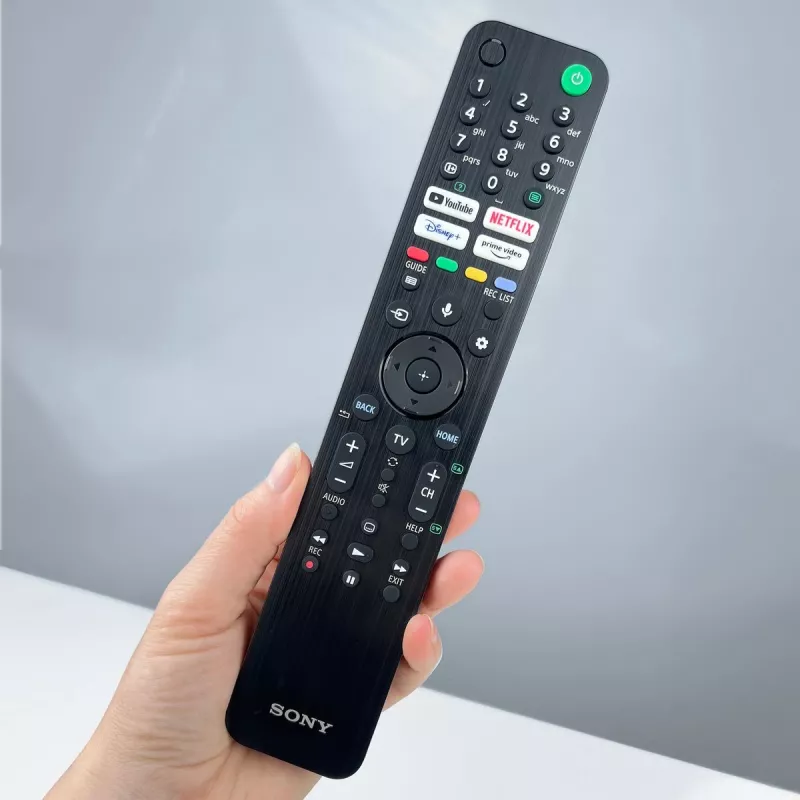 Pilot zdalnego sterowania Sony RMF-TX520E do telewizora Smart TV z funkcją sterowania głosowego i Bluetooth