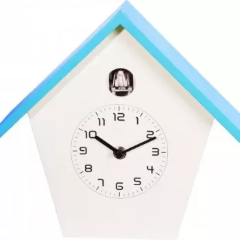 Zegar ścienny NeXtime Birdy 3108bl, 24,5x25,5x9,8 cm, niebiesko-biały