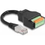 Kabel DeLOCK RJ45 Cat.5e wtyk do adaptera z blokiem zacisków 15 cm