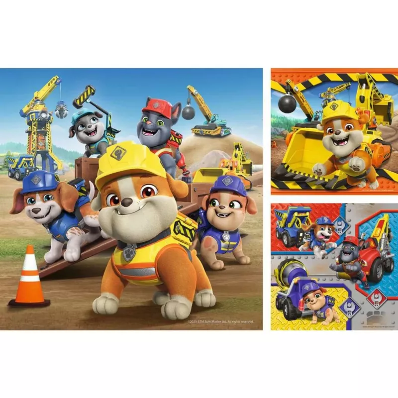 Zestaw puzzli dla dzieci Ravensburger Rubble & Crew pojazdy robocze — 3 puzzle × 49 elementów
