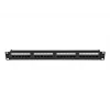 Patch panel 1U LANBERG PPUA-1024-B, 24 porty, Cat6a, U/UTP, 1U rack, głębokość 102 mm, metal, czarny
