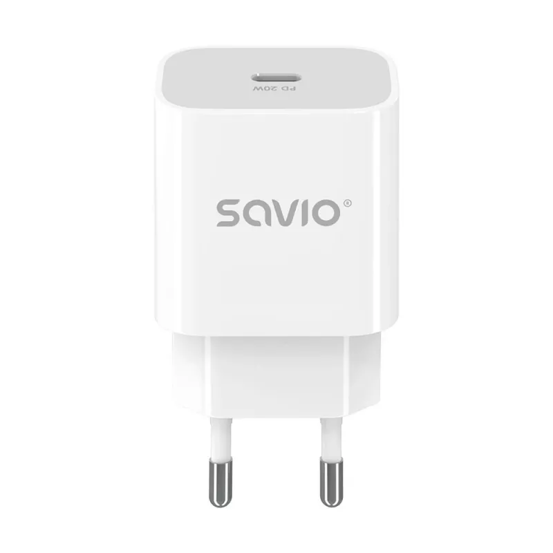 Ładowarka ścienna 20W LA-09 USB-C QC, PD 3.0 Savio SAVLA-09