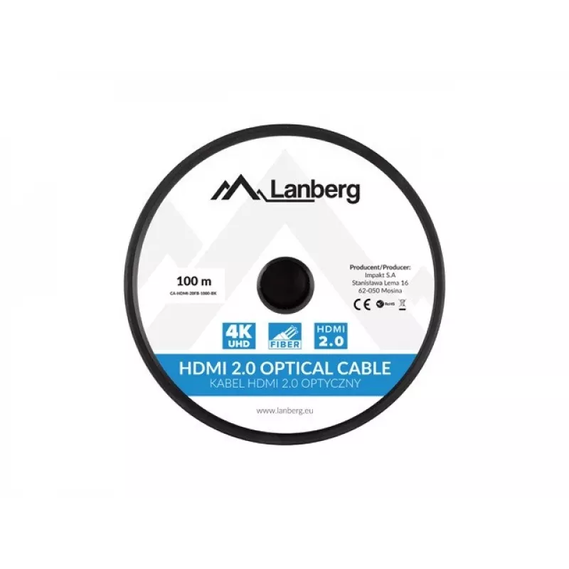 Kabel HDMI Lanberg CA-HDMI-20FB-1000-BK 100m