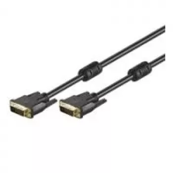 Kabel Wentronic Goobay DVI-D FullHD Dual Link, czarny, 10 m – wtyk DVI-D Dual Link (24+1 pin) > wtyk DVI-D Dual Link (24+1 pin) (93109)