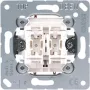 Przełącznik przyciskowy JUNG 535 U, 1-biegunowy (1P), 250 V AC, 10 A, przewodowy, metaliczna biel