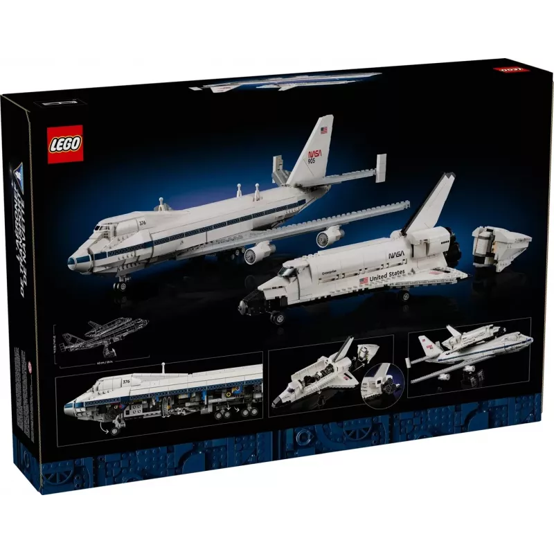 Zestaw konstrukcyjny LEGO Icons Shuttle Aircraft 10360 — 2417 elementów, model wystawowy 270 × 535 × 630 mm