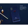 Card Slot Back Shell VixFox do iPhone XSMAX, granatowa, tylna obudowa ze zintegrowaną kieszonką na karty