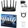 Router stołowy Cudy WR11000 — Trójpasmowy 2,4/5/6 GHz, Wi‑Fi 7, 4× LAN 2,5 Gigabit, 5765 Mb/s na paśmie 6 GHz, 512 MB RAM