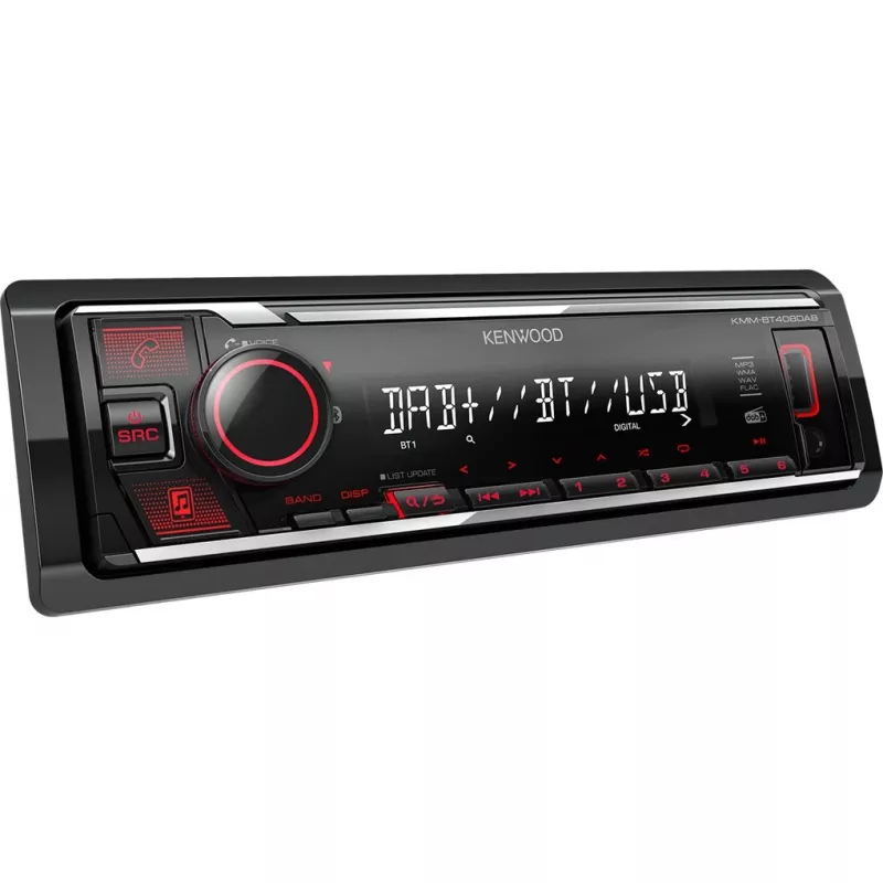 Elektronika KMM-BT408DAB, Czarny, 1 DIN, 88 W, 4.0 kanały, 50 W, 20 - 20000 Hz