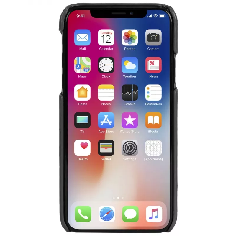 Pokrowiec Krusell Sunne 2 Card Cover iPhone XS Max Czarny