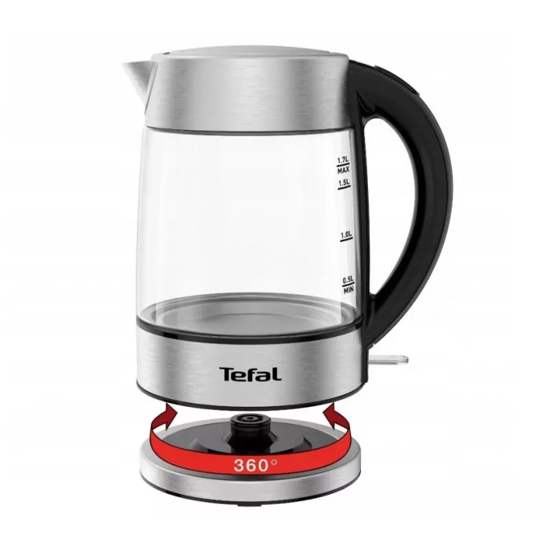 Czajnik elektryczny Tefal KI772D 1,7 L 2400 W stal nierdzewna, przezroczysty