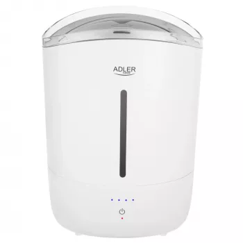 Nawilżacz Adler | AD 7971 | 30 W | Pojemność zbiornika na wodę 5 L | Ultradźwiękowy | Wydajność nawilżania 100-250 ml/h | Biały