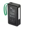Power bank zielony Cell CJSGC03 8000 mAh Li‑Ion, wyświetlacz OLED, USB‑C i USB‑A, wyjście 500 mA, wbudowana latarka