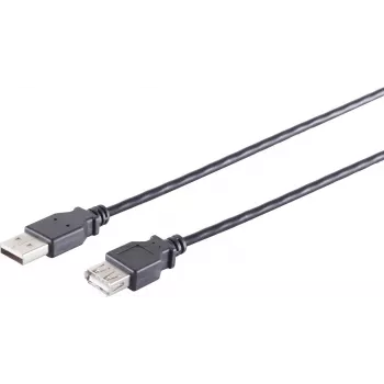Kabel USB A na USB A ShiverPeaks 13-24025, USB 2.0, 1 m, czarny