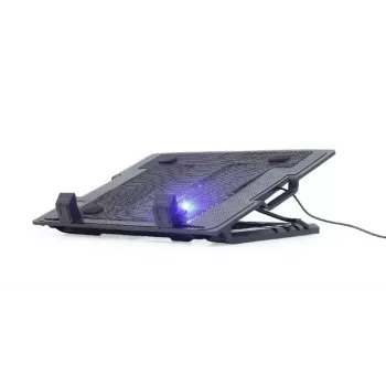 Podkładka chłodząca do laptopa Gembird NBS-1F17T-01, do 17 cali, 1×15 cm wentylator, USB 2.0, 370×265×33 mm, 350 mA, czarna
