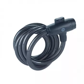 Stalowa linka rowerowa z zamkiem na klucz 12 mm - YCK0/12/200/2 Czarny