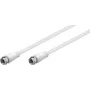Goobay SAT Antenna Cable (klasa A, >85 dB), 2-krotnie ekranowany, 5 m, biały - wtyk F > wtyk F (w pełni ekranowany) (66624)