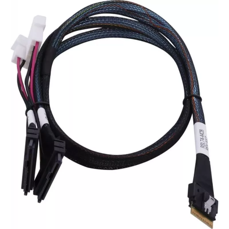 Kabel SAS ADAPTEC Microchip Technology 2305500-R SlimSAS ×8 do 2×2SFF-8639 U.2, 0,8 m, czarny