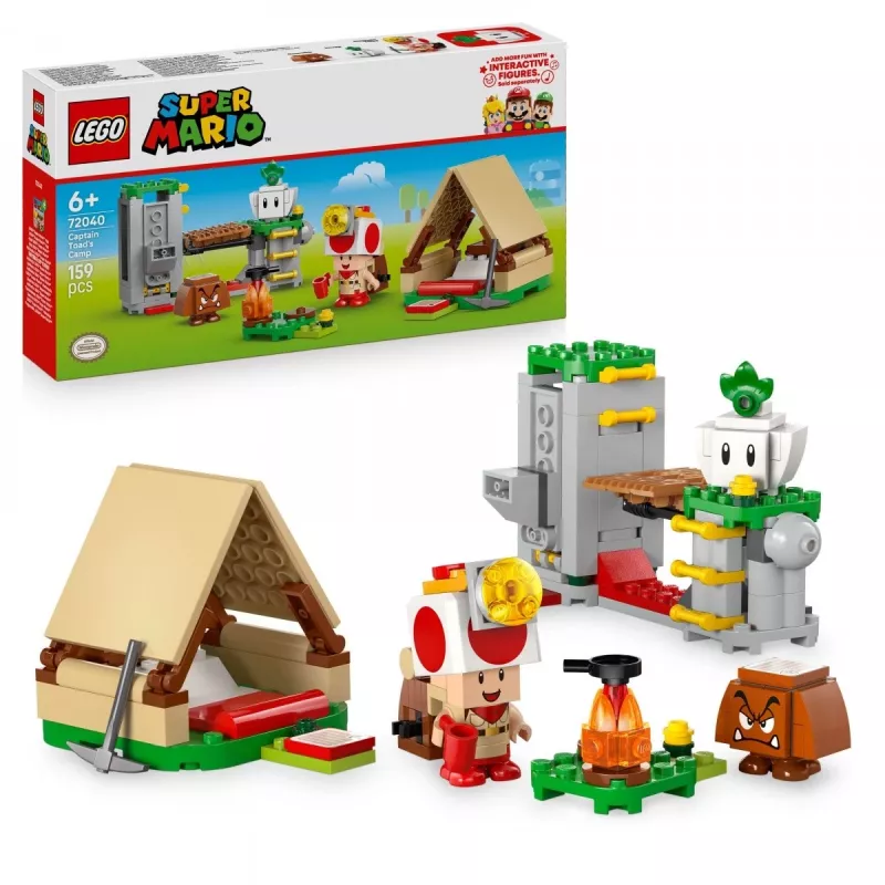 Klocki LEGO Captain Toad's Camp zestaw 72040 z interaktywnymi funkcjami Super Mario