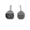 Digitus ASSMANN - Kabel przedłużacz zasilający - IEC 60320 C14 do zasilania IEC 60320 C13 - AC 250 V - 1,2 m - Formowany - Czarny (AK-440201-012-S)