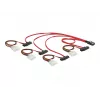DeLOCK - Wewnętrzny kabel SAS (Serial Attached SCSI) - 4-torowy - 36 pin 4i Mini MultiLane - Wewnętrzne zasilanie, 4-pin, wewnętrzny SAS, 29-pin (SFF-8482) - 50 cm (83059)