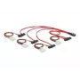DeLOCK - Wewnętrzny kabel SAS (Serial Attached SCSI) - 4-torowy - 36 pin 4i Mini MultiLane - Wewnętrzne zasilanie, 4-pin, wewnętrzny SAS, 29-pin (SFF-8482) - 50 cm (83059)