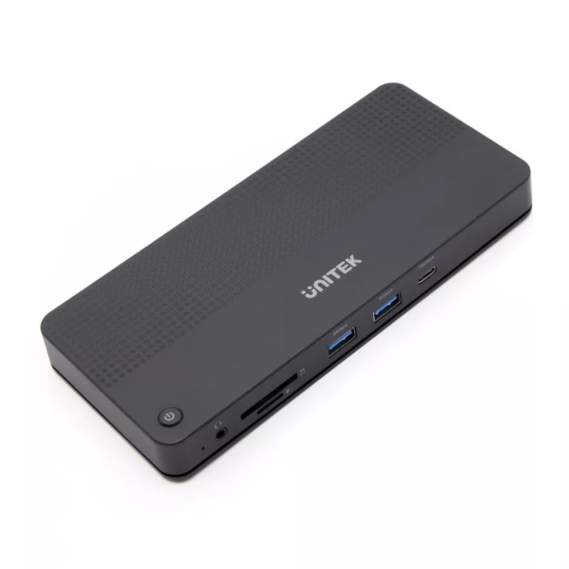Stacja dokująca UNITEK D1079A USB4 przewodowa czarna 100W Power Delivery