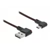 Kabel USB DeLOCK EASY-USB 2.0 Type-A męski do Micro-B męski kątowy 0,2 m czarny