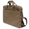 Torba na laptopa GUESS GUCB15P4TW 16 cali brązowa Saffiano z logo trójkąta 4G