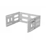 Szafa wisząca 19 inch 4U LANBERG — 497×400/240 mm, szara