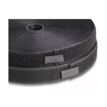 DeLOCK Wytrzymała taśma rzepowa 25 m x 25 mm czarna