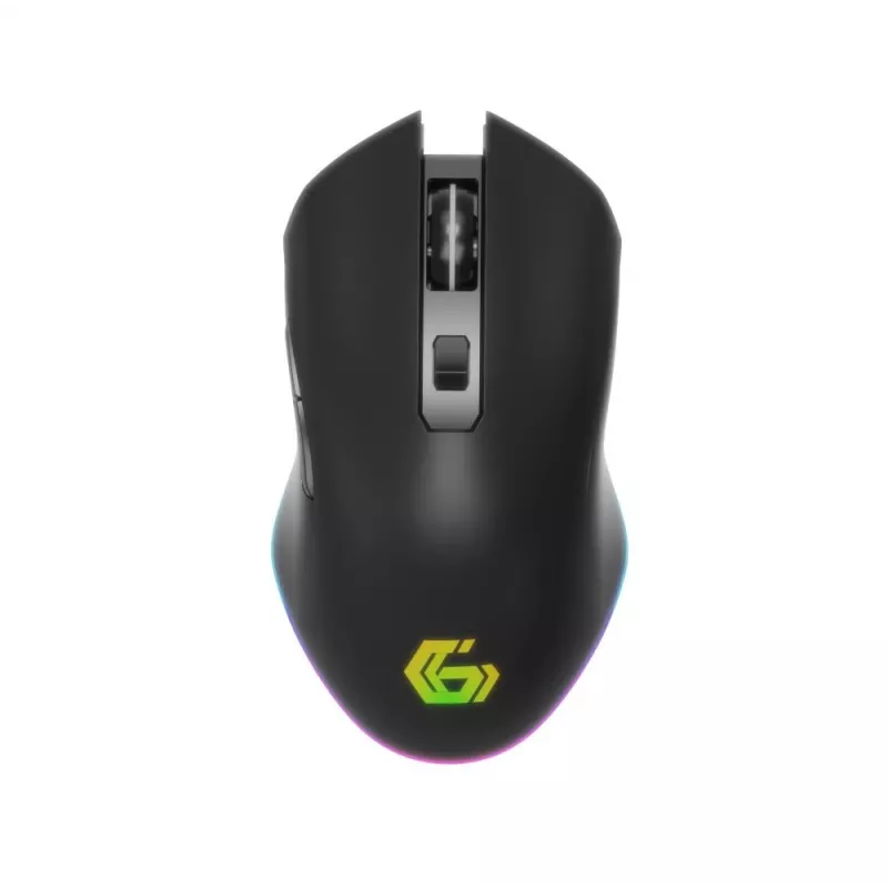 Bezprzewodowa mysz optyczna RF Gembird MUSGW-6BL-02 — praworęczna, 3200 DPI, 6 przycisków, czarna, RGB