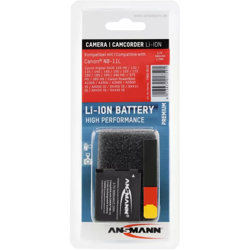 Bateria Ansmann A-Can NB-11L litowo-jonowa 600 mAh