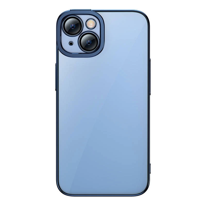 Zestaw etui ochronnego i szkła hartowanego Baseus do iPhone 14 Plus — błyszczący przezroczysty niebieski
