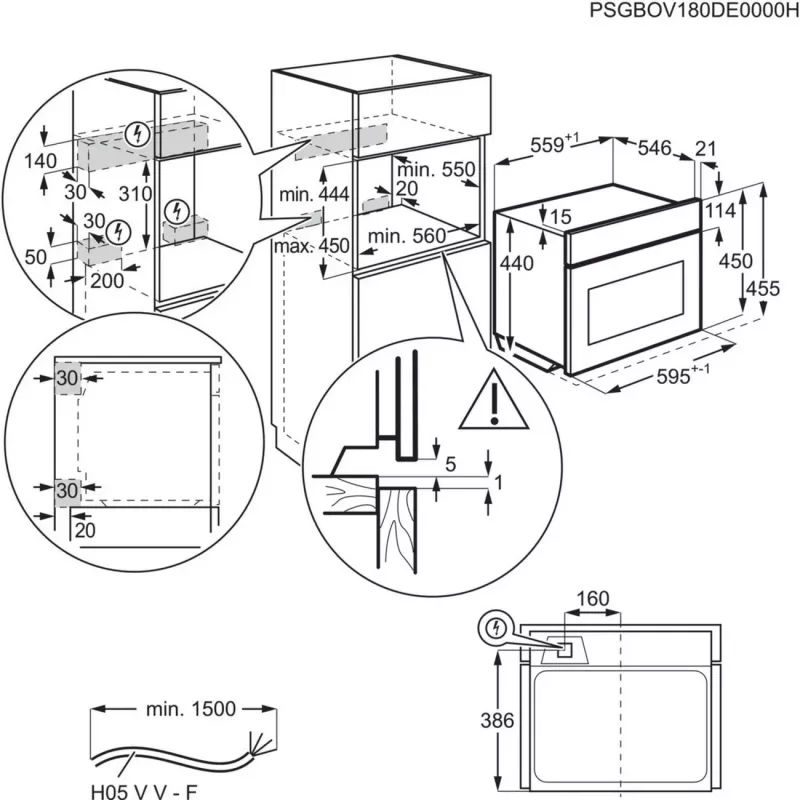 Piekarnik do zabudowy Electrolux EVL6E49X, kompaktowy 45 cm, metal, czarny, CombiQui
