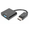 Kabel przejściowy Assmann DisplayPort. DP - HD15 M/M. 0,15 m z blokadą. Zgodność z DP 1.1. UL. czarny bez ekranowania. 32AWG (AK-340410-001-S)