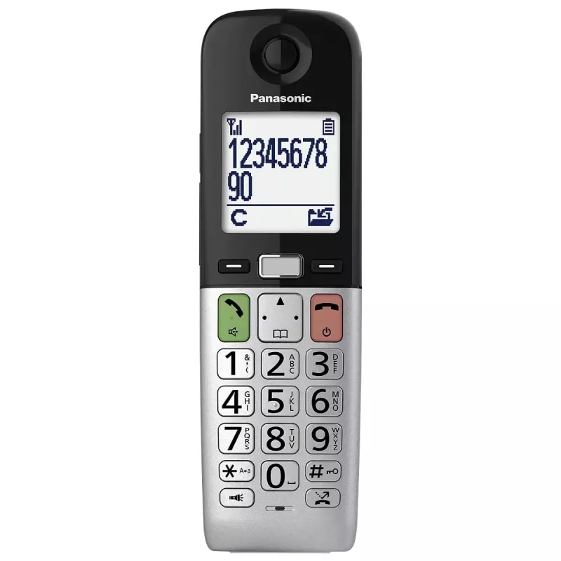 Telefon DECT Panasonic KX-TGU430 bezprzewodowa słuchawka, głośnik, identyfikacja dzwoniącego, wyświetlacz 2,4 cala, książka telefoniczna na 1000 wpisów, szary/czarny