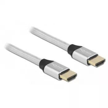 Kabel HDMI DeLOCK Ultra High Speed 48 Gb/s 8K 60 Hz srebrny 1 m