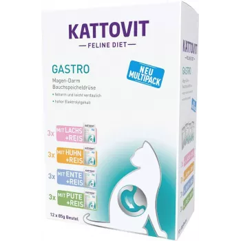 KATTOVIT Feline Diet Gastro - karma mokra dla kota - 12 x 85g