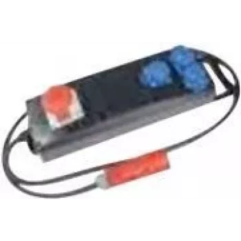 Listwa zasilająca Bachmann 349.184 — 400V wejście wtyczka CEE, 3 wyjścia, kabel 2,0 m