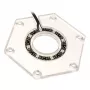 Zestaw montażowy BitsPower Hexagon BP-WTHU-RGB — akryl przezroczysty, 91.4×80×6.5 mm