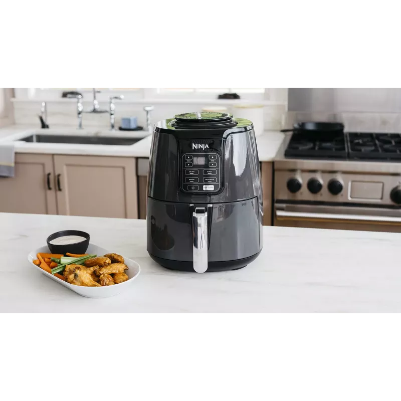 Ninja AF100 Pojedyncza 3,8 L Wolnostojąca 1550 W Frytkownica na gorące powietrze Czarny
