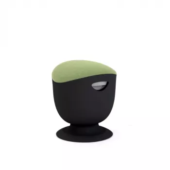 Ergonomiczny stołek balansowy Up Up Seul Czarny, D42 Zielony materiał