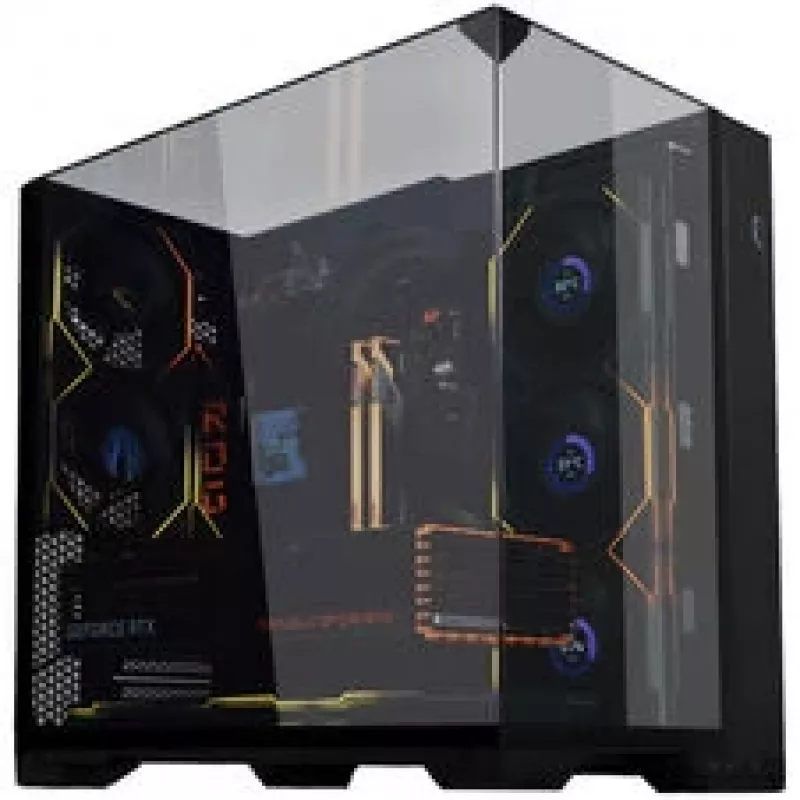Lian Li O11 Vision Compact PC-Enclosure Bundle + 3x UNI FAN SL-INF 120 Reverse Blade Fan - czarny