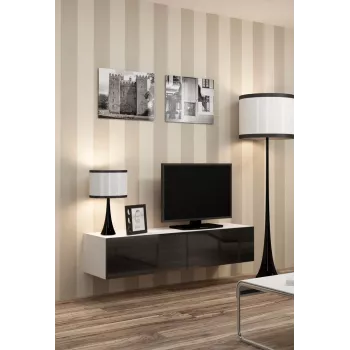 Cama stojak TV VIGO 140 30/140/40 biały/czarny połysk